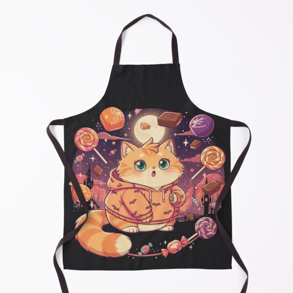 Item preview, Cute Halloween Candy Cat Spooky Night designed and sold by Moody Vibes Studio.