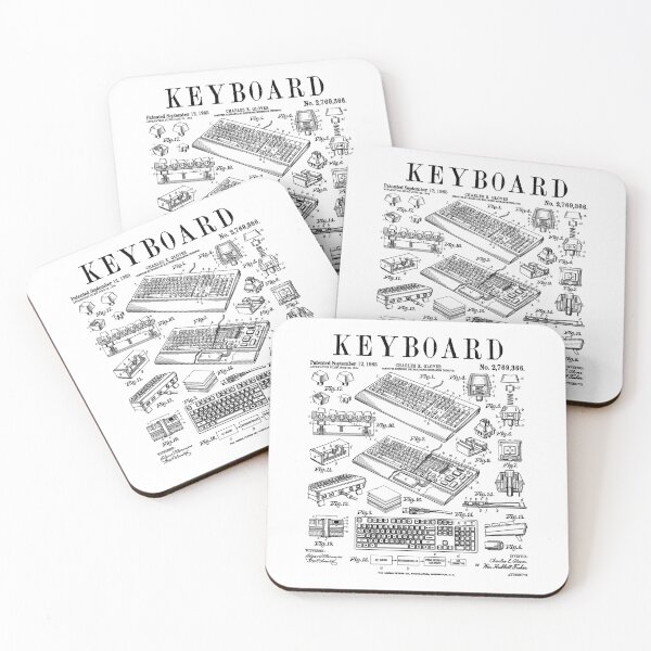 Item preview, Computer Keyboard Gamer Geek Vintage IT PC Patent Print designed and sold by GrandeDuc.