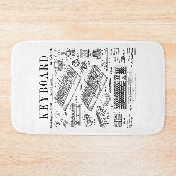 Item preview, Computer Keyboard Gamer Geek Vintage IT PC Patent Print designed and sold by GrandeDuc.