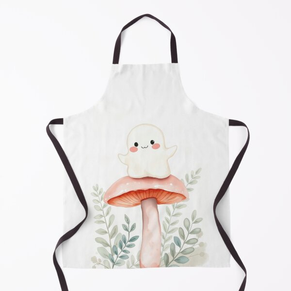 Item preview, Adorable Ghost Sitting on a Pink Mushroom designed and sold by Vida e Arte.
