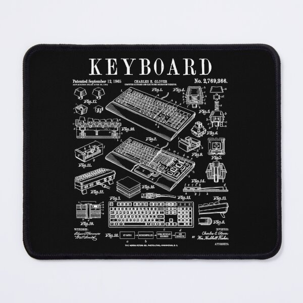 Item preview, Computer Keyboard Gamer Geek Vintage IT PC Patent Print designed and sold by GrandeDuc.