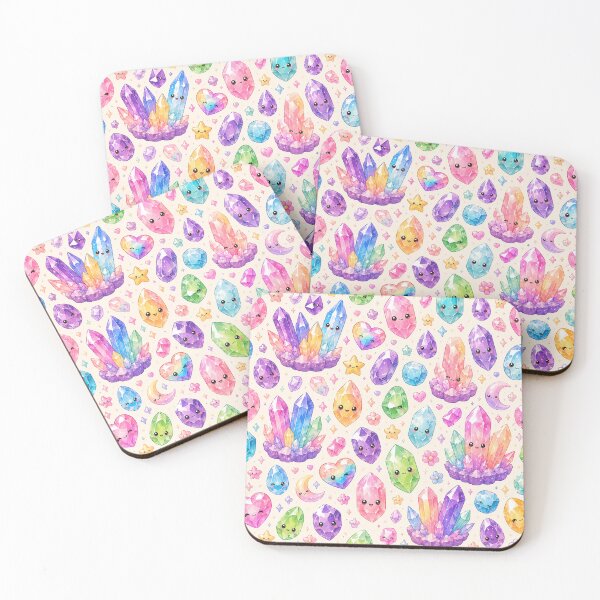 Item preview, Rainbow Gemstone Kawaii Pattern designed and sold by Aramdesing.