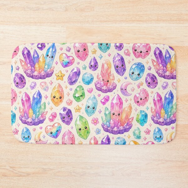 Item preview, Rainbow Gemstone Kawaii Pattern designed and sold by Aramdesing.