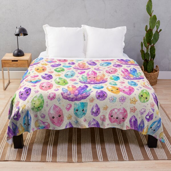 Item preview, Rainbow Gemstone Kawaii Pattern designed and sold by Aramdesing.