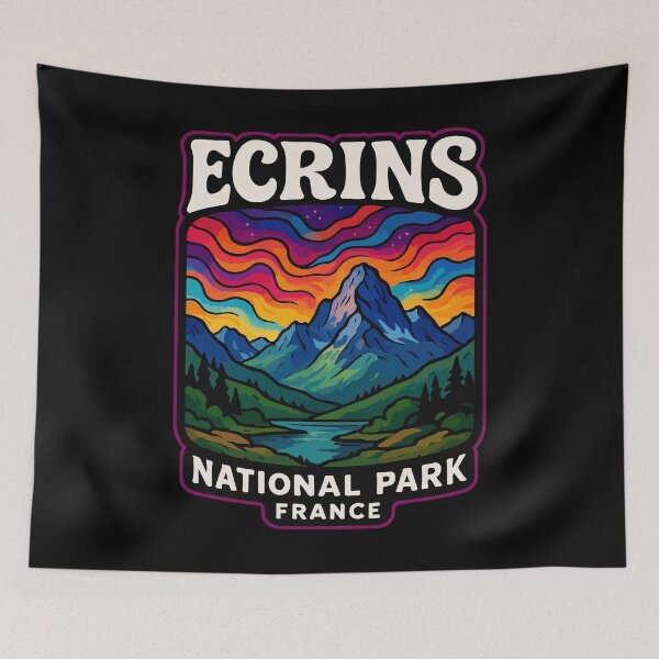 Item preview, Ecrins National Park France Trippy Art Travel designed and sold by TomFrontierArt.
