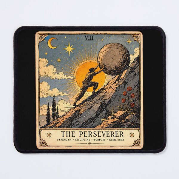 Item preview, The Perseverer Tarot Card Art designed and sold by ArcanaAbsolute.