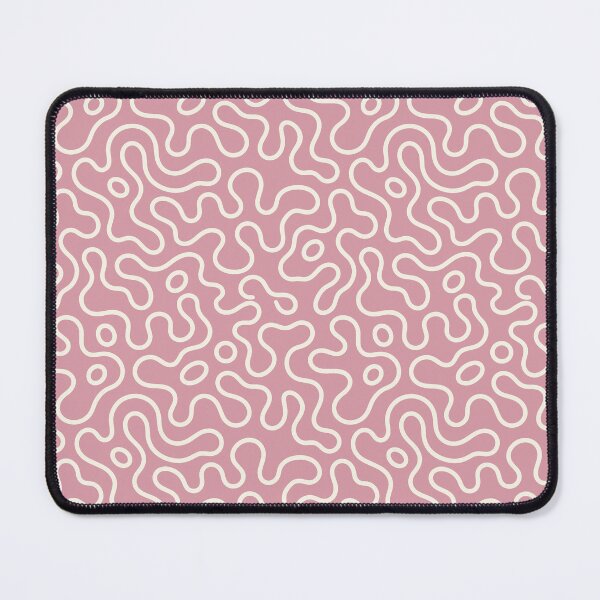 Item preview, Dusty Pink Abstract Wavy Line Pattern designed and sold by teeperfect.
