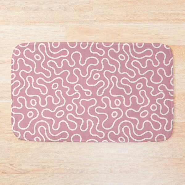 Item preview, Dusty Pink Abstract Wavy Line Pattern designed and sold by teeperfect.