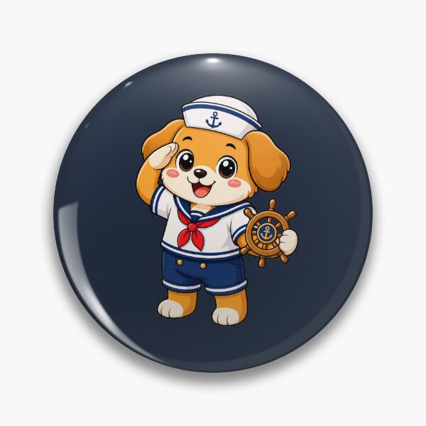 Item preview, Cute Sailor Dog Marine Captain Kawaii Cartoon designed and sold by Seculinator.