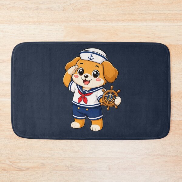 Item preview, Cute Sailor Dog Marine Captain Kawaii Cartoon designed and sold by Seculinator.