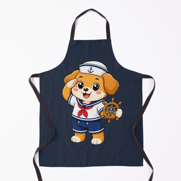 Item preview, Cute Sailor Dog Marine Captain Kawaii Cartoon designed and sold by Seculinator.