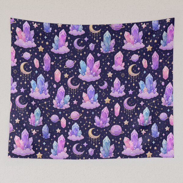 Item preview, Celestial Crystals and Stars Pattern designed and sold by Aramdesing.