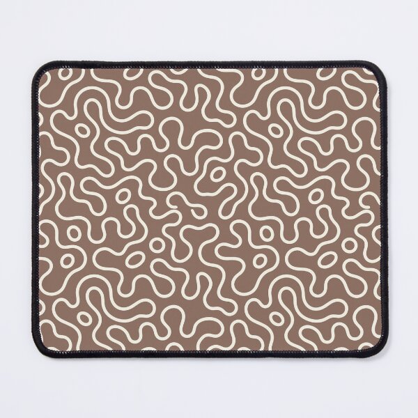 Item preview, Brown Abstract Wavy Line Pattern designed and sold by teeperfect.