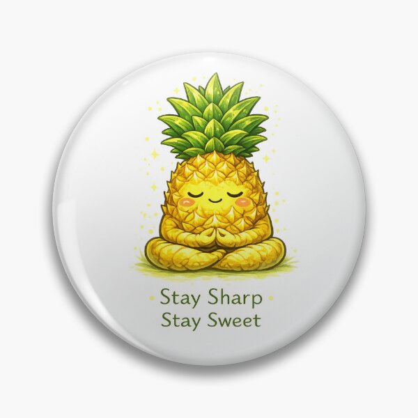 Item preview, Stay Sharp Stay Sweet Meditating Pineapple Motivational Yoga Design designed and sold by irfanshikh.