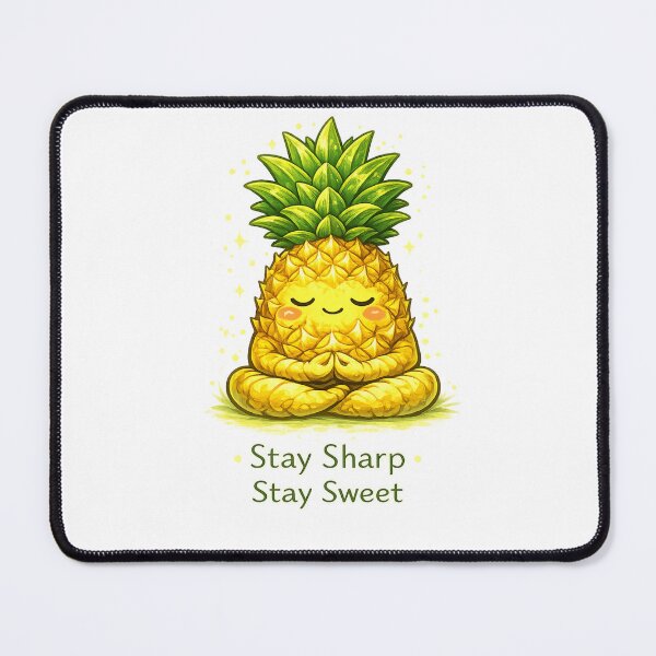 Item preview, Stay Sharp Stay Sweet Meditating Pineapple Motivational Yoga Design designed and sold by irfanshikh.