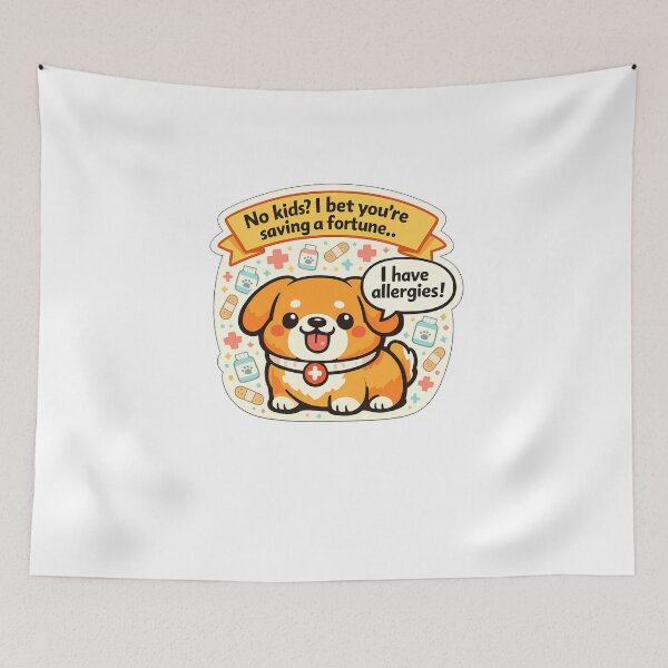 Item preview, Funny Dog Allergies Saving A Fortune Vet Medical Sticker designed and sold by MIROUZ2000.