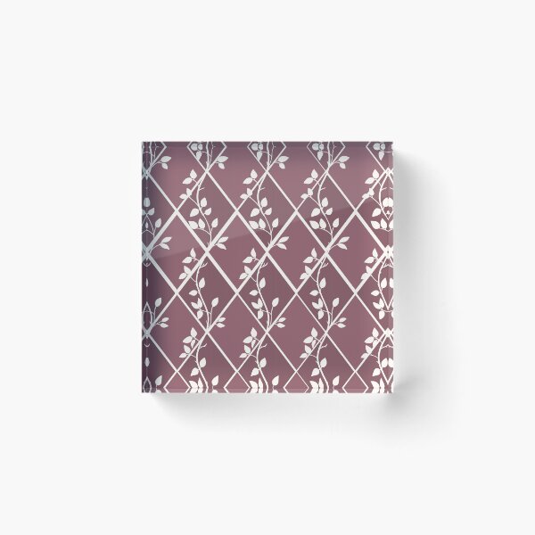 Item preview, Dusty Rose Botanical Lattice Pattern designed and sold by Little Wimbly.