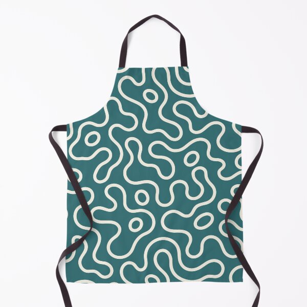 Item preview, Teal Blue Abstract Wavy Line Pattern designed and sold by teeperfect.