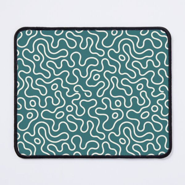 Item preview, Teal Blue Abstract Wavy Line Pattern designed and sold by teeperfect.