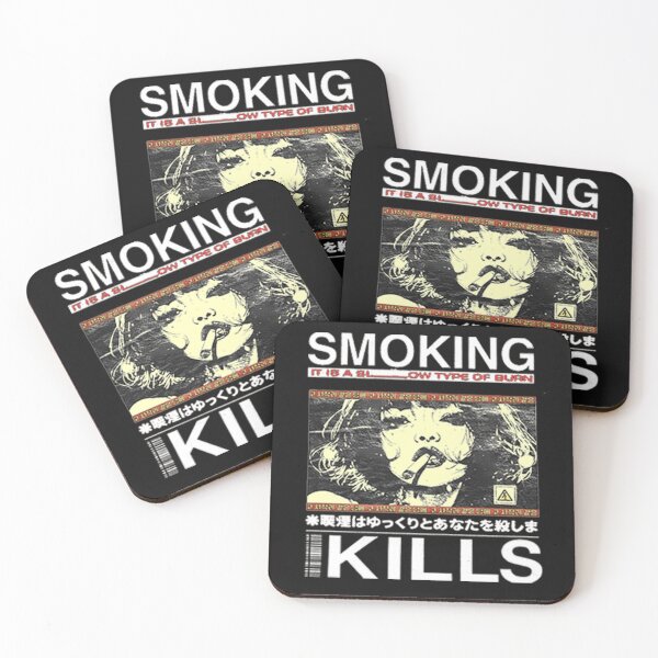 Item preview, Smoking Kills Japanese Warning Poster Streetwear Design designed and sold by Chives-Sor.