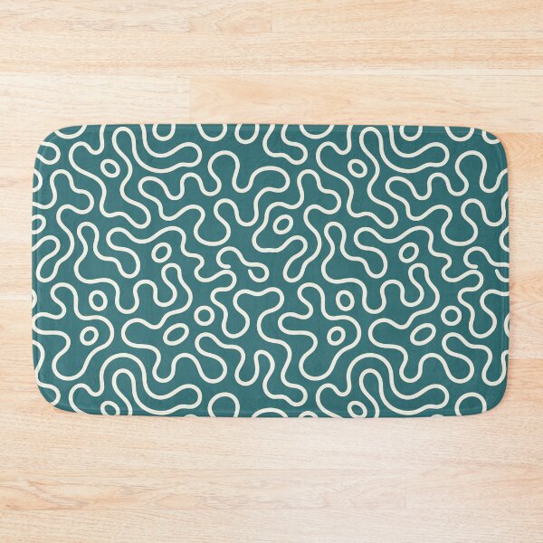 Item preview, Teal Blue Abstract Wavy Line Pattern designed and sold by teeperfect.