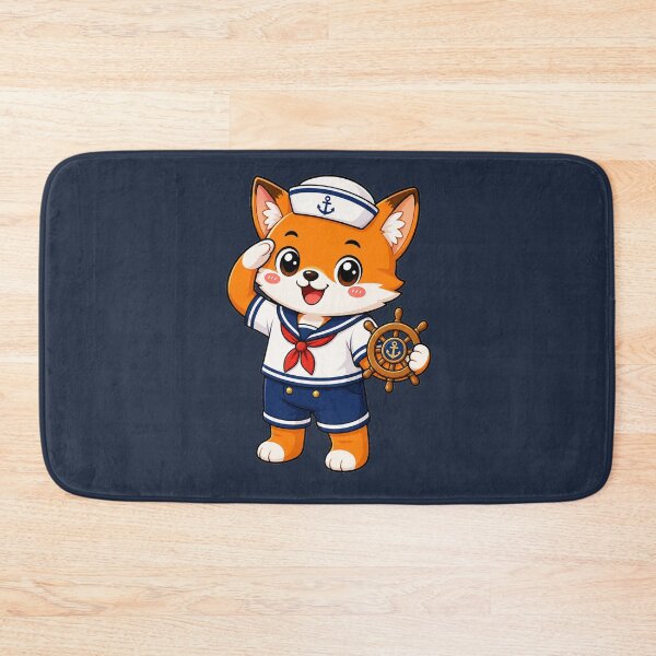 Item preview, Cute Sailor Fox Marine Captain Kawaii Cartoon designed and sold by Seculinator.
