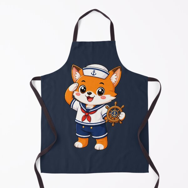 Item preview, Cute Sailor Fox Marine Captain Kawaii Cartoon designed and sold by Seculinator.