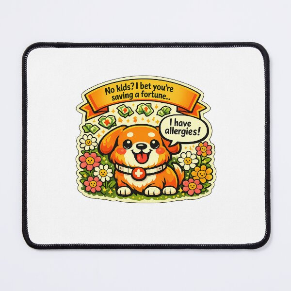 Item preview, Dog Flower Allergy Saving A Fortune Retro Sticker designed and sold by MIROUZ2000.