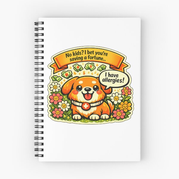 Item preview, Dog Flower Allergy Saving A Fortune Retro Sticker designed and sold by MIROUZ2000.