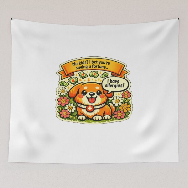 Item preview, Dog Flower Allergy Saving A Fortune Retro Sticker designed and sold by MIROUZ2000.
