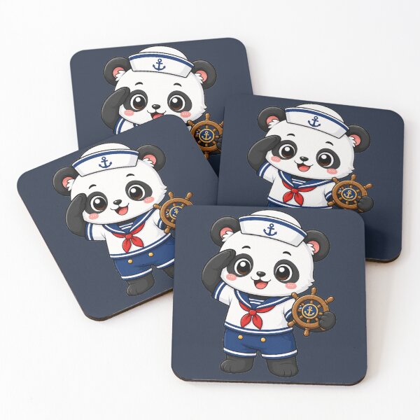 Item preview, Cute Sailor Panda Marine Captain Kawaii Cartoon designed and sold by Seculinator.