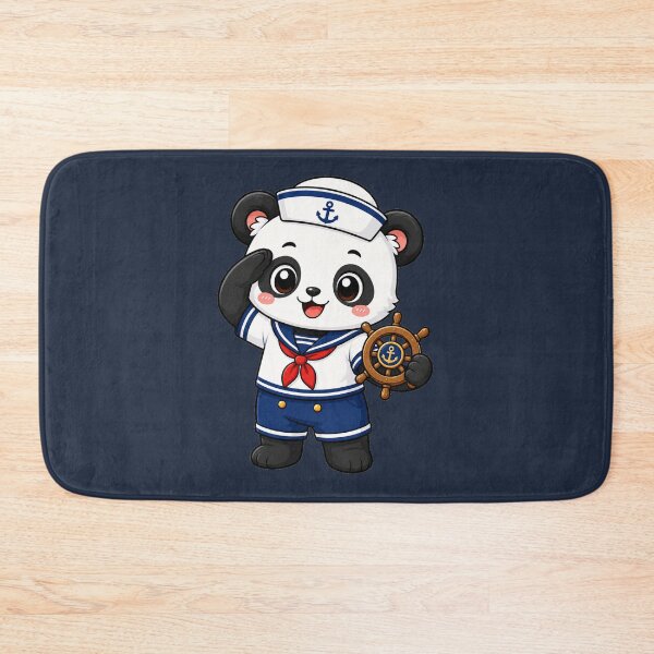 Item preview, Cute Sailor Panda Marine Captain Kawaii Cartoon designed and sold by Seculinator.