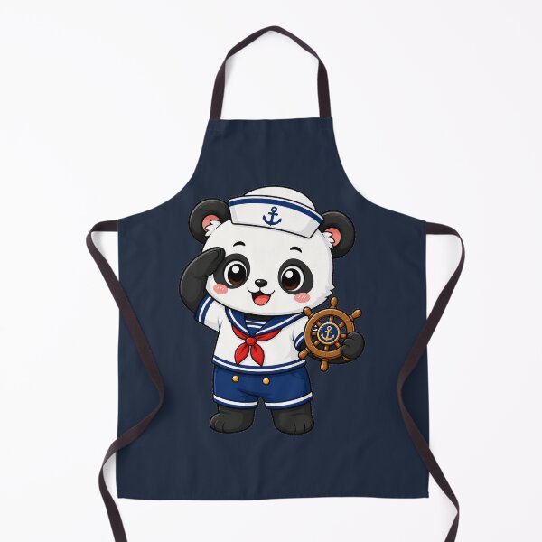 Item preview, Cute Sailor Panda Marine Captain Kawaii Cartoon designed and sold by Seculinator.