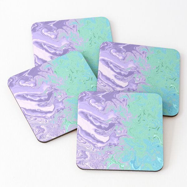 Item preview, Purple Mint Green Fluid Art Abstract Background designed and sold by Ninjaja.