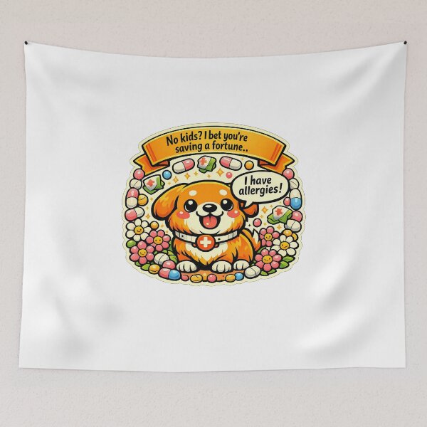 Item preview, Dog Allergy Pill Frame Saving A Fortune Sticker⁠ designed and sold by MIROUZ2000.