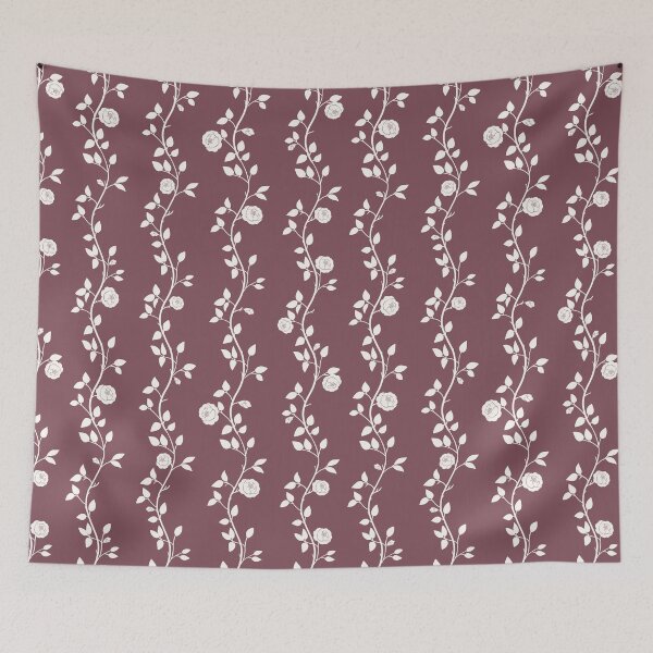 Item preview, Dusty Rose Wildflower Vine Pattern designed and sold by Little Wimbly.