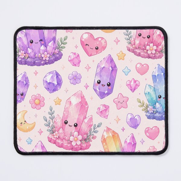 Item preview, Cute Kawaii Crystals and Hearts Pattern designed and sold by Aramdesing.