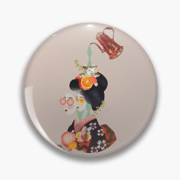 Item preview, Surreal Tea Ceremony - Vintage Japanese Geisha Collage Art⁠ designed and sold by petchcotch.