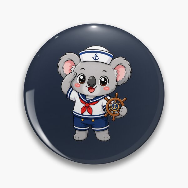 Item preview, Cute Sailor Koala Marine Captain Kawaii Cartoon designed and sold by Seculinator.