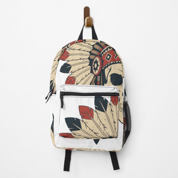 Item preview, Warrior Skull – Vintage Feather Headdress Design designed and sold by Creative Owlet.