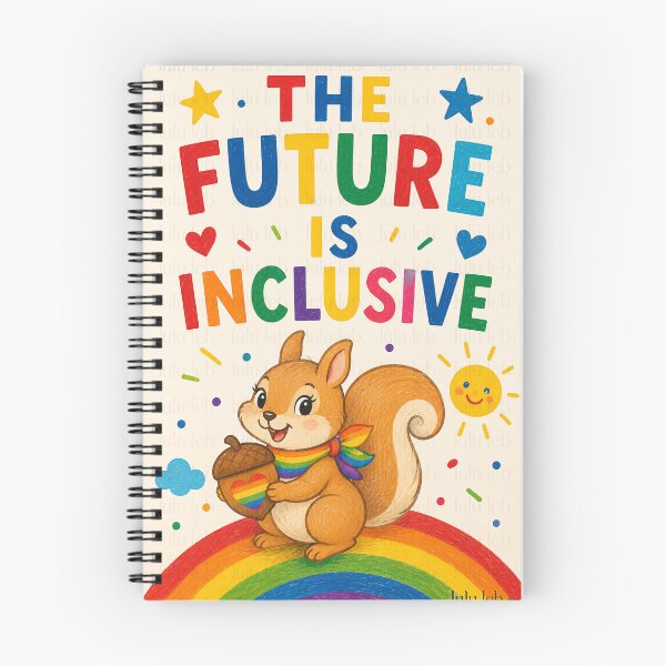 Item preview, The Future Is Inclusive – Rainbow Squirrel edition designed and sold by LuluLeb.