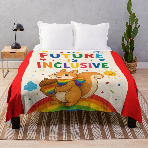 Item preview, The Future Is Inclusive – Rainbow Squirrel edition designed and sold by LuluLeb.