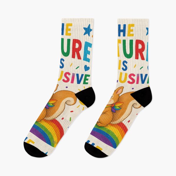 Item preview, The Future Is Inclusive – Rainbow Squirrel edition designed and sold by LuluLeb.