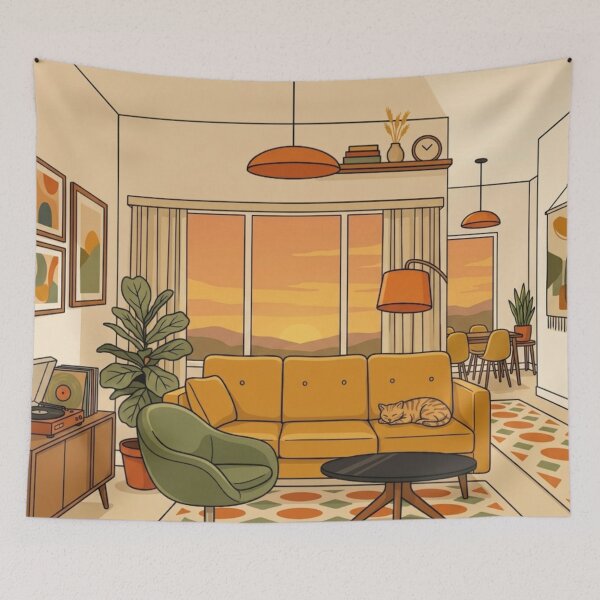 Item preview, Retro Room Aesthetic Vintage Home Decor designed and sold by gowalker.