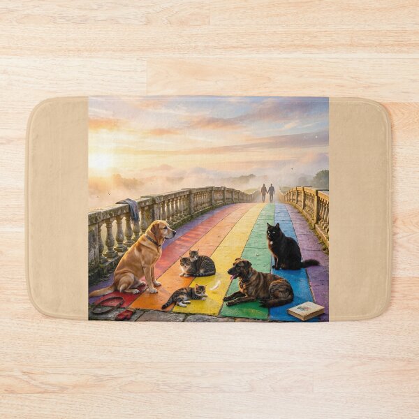 Item preview, Rainbow Bridge Pet Memorial Art Dogs and Cats at Peace designed and sold by Sybille-Yates.