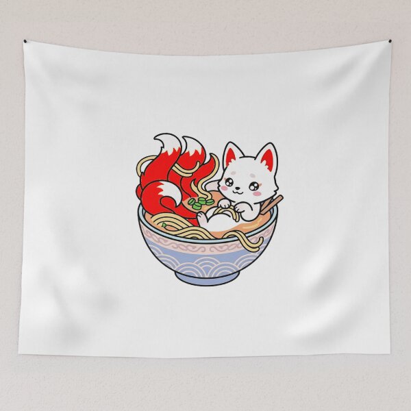 Item preview, Cute Chibi Kitsune Ramen designed and sold by YounexxART.