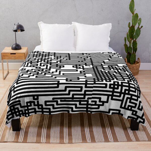 Item preview, Minimalist Black White Warped Grid Pattern. designed and sold by Yenday.