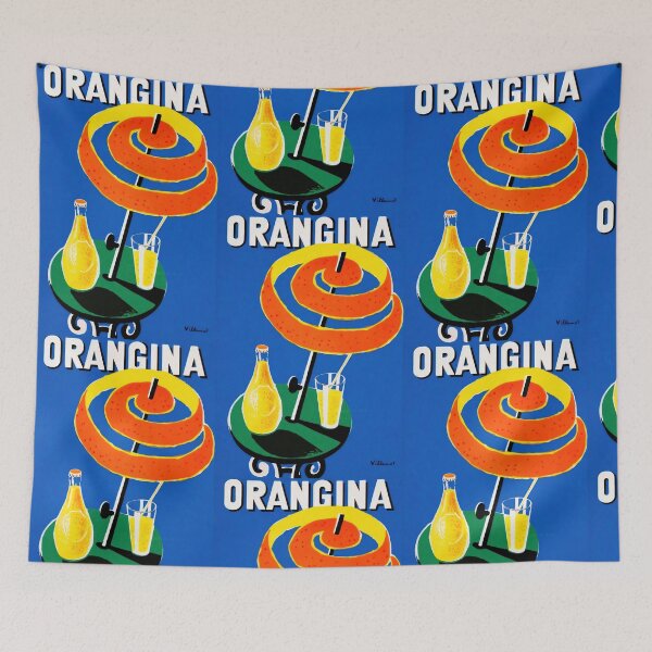 Item preview, Vintage Orangina Poster | Mid-Century Advertising Art | Bold Colors & Iconic Design | Villemot's Classic Citrus Beverage Print designed and sold by artofuniverse.