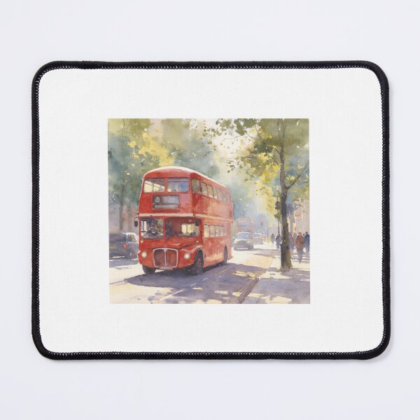 Item preview, London red bus with green trees designed and sold by carlsmart1.