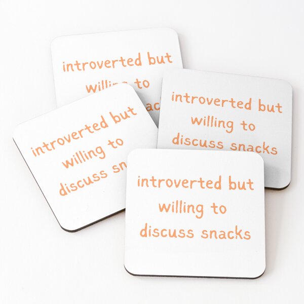 Item preview, Introverted But Willing To Discuss Snacks designed and sold by VibeoCanvasShop.
